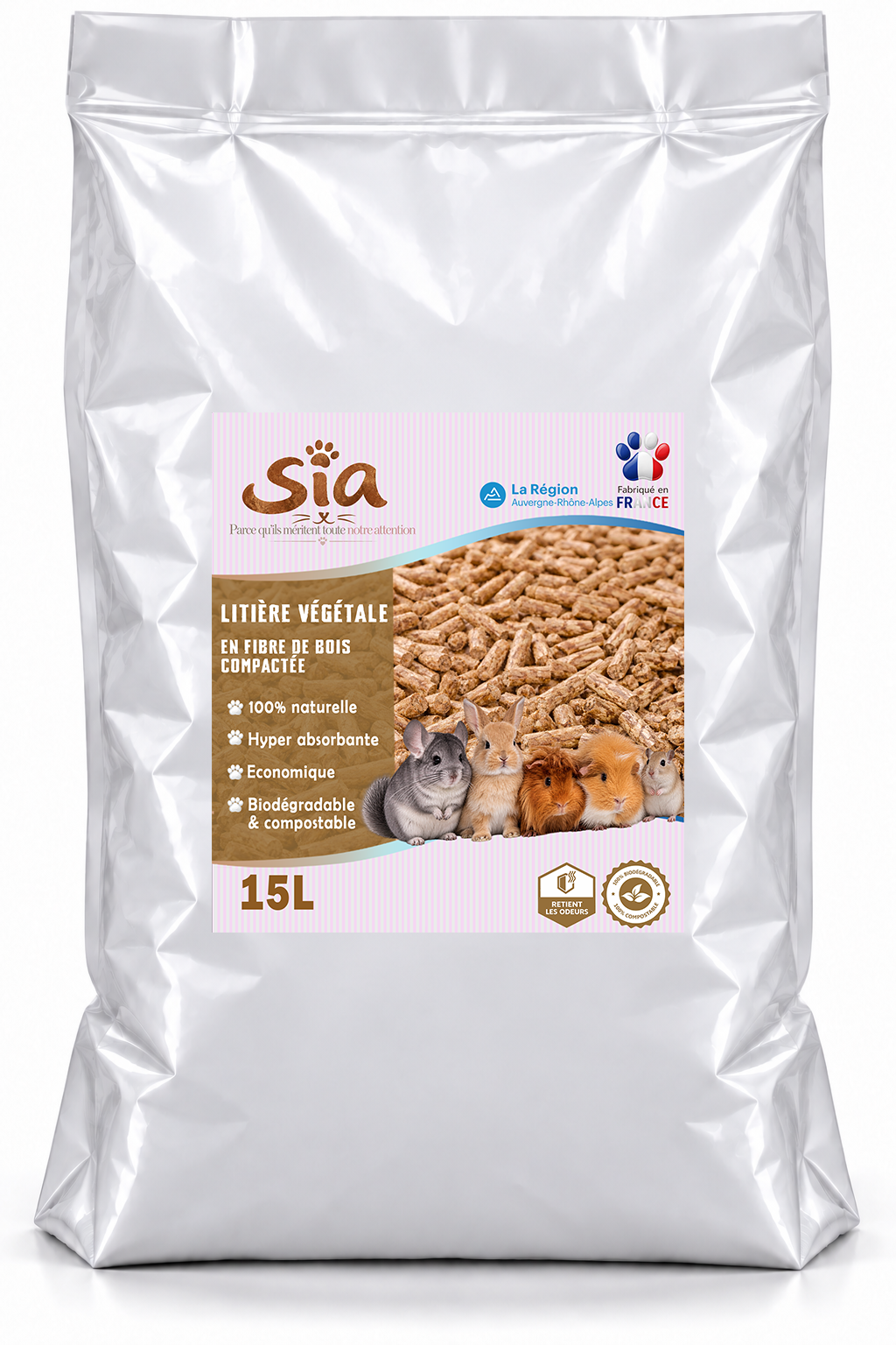 🐱🌿 SIA Litière végétale petit animal