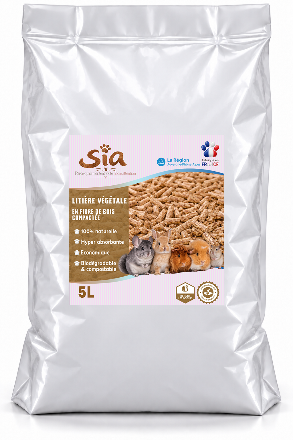 🐱🌿 SIA Litière végétale petit animal