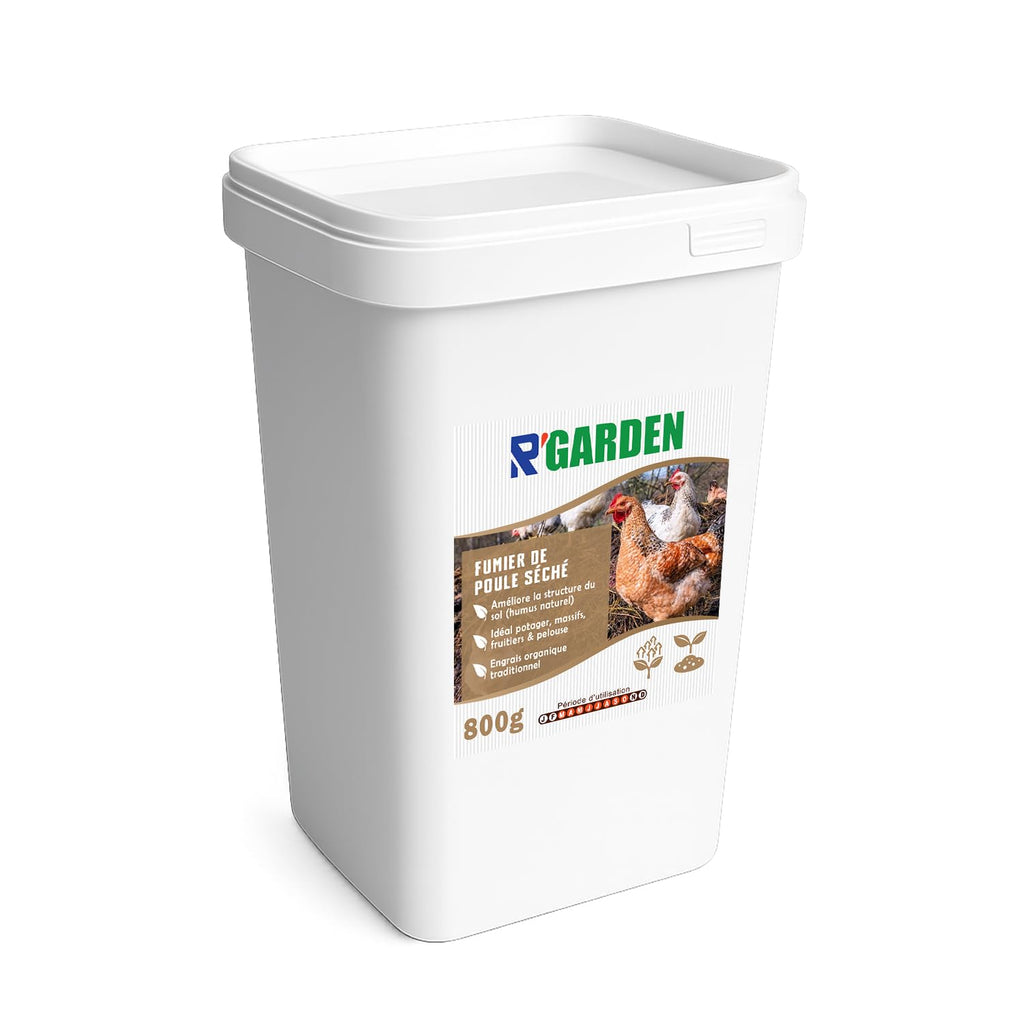 Fumier de Poule Séché 🐔 | Amendement Organique du Sol 🌿 | Formule 4-3-3 ⚖️ | Riche en Humus 🌱 | Idéal Potager 🥕, Verger 🍎, Massifs 🌸 & Pelouse 🌾 | Utilisable en Agriculture Biologique 🌍