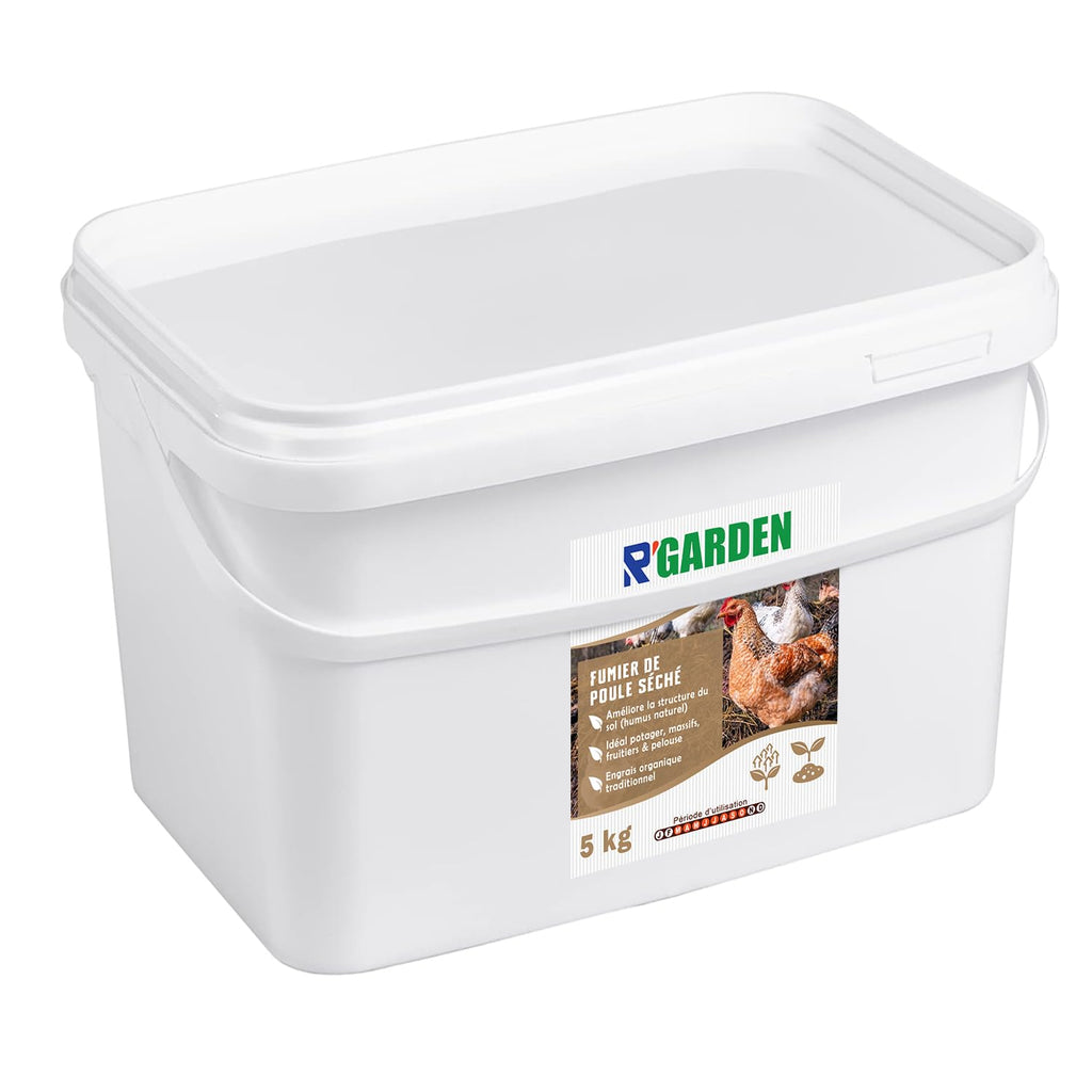 Fumier de Poule Séché 🐔 | Amendement Organique du Sol 🌿 | Formule 4-3-3 ⚖️ | Riche en Humus 🌱 | Idéal Potager 🥕, Verger 🍎, Massifs 🌸 & Pelouse 🌾 | Utilisable en Agriculture Biologique 🌍