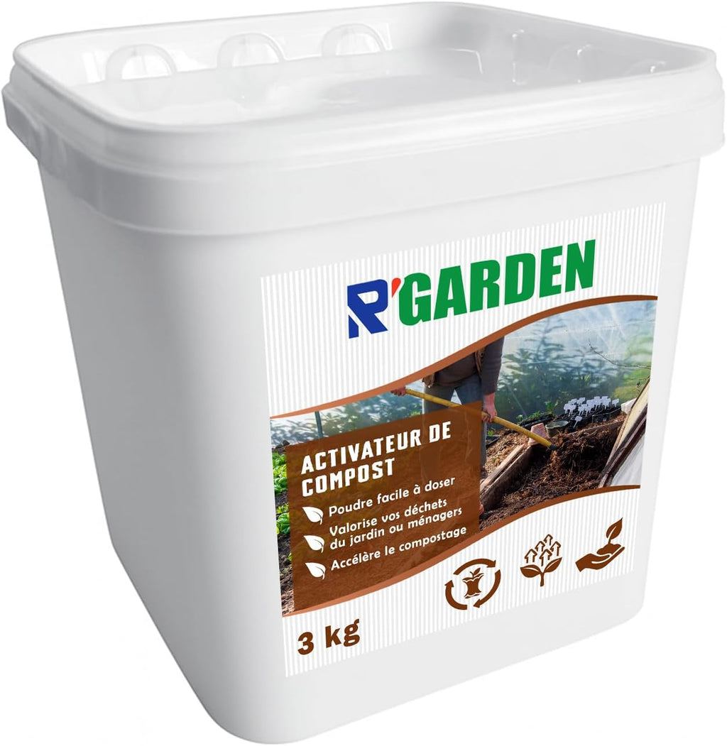 Activateur de compost - Poudre naturel facile à doser - Accélère le compostage - Valorise les déchets du jardin et ménager - Utilisable en agriculture biologique