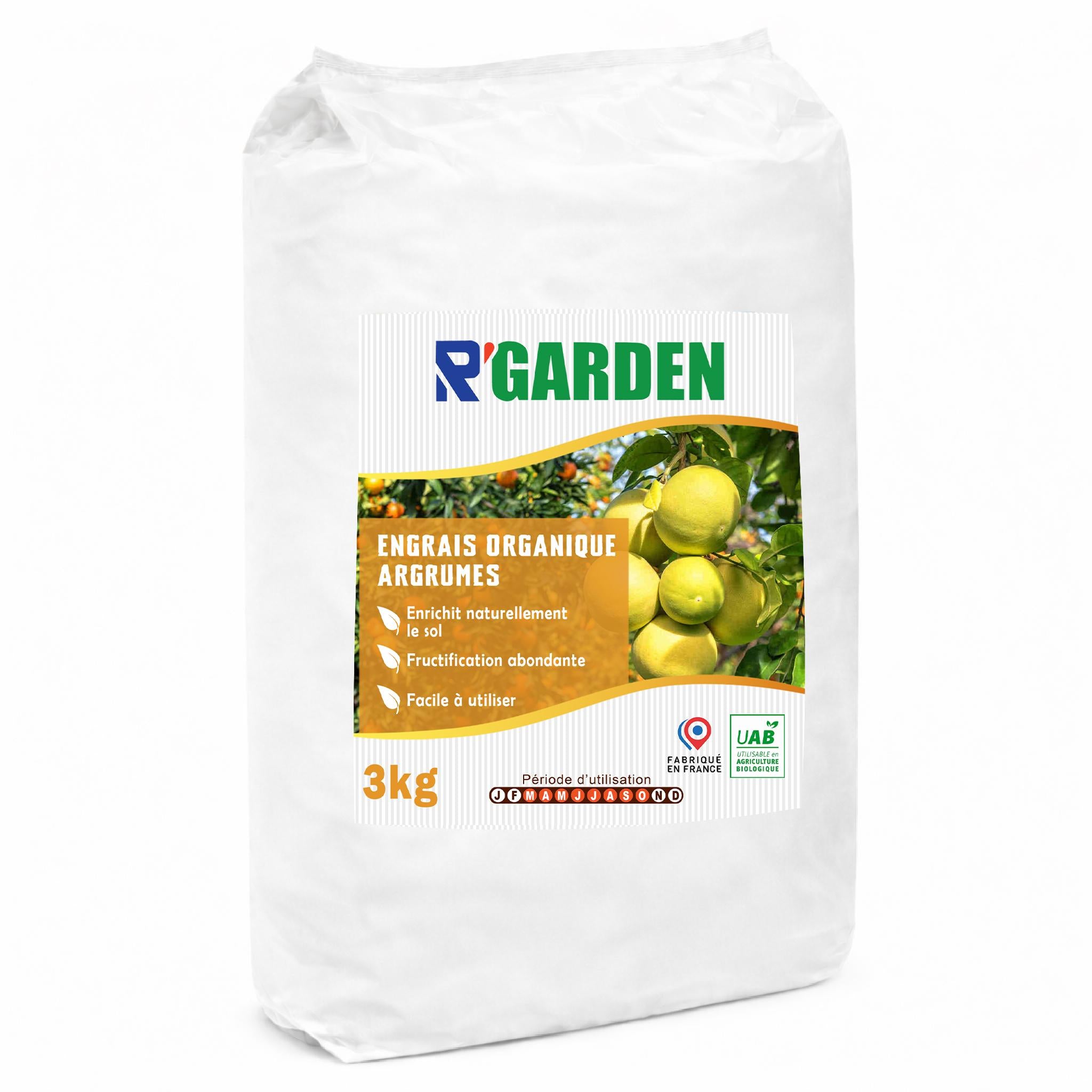 🍊 Engrais Organique Agrumes 🍋 | Fertilisant Naturel pour Citronniers, Orangers & Mandariniers 🌿 | Récoltes Abondantes 🍋 | UAB – Agriculture Biologique 🌍 | Fabriqué en France 🇫🇷