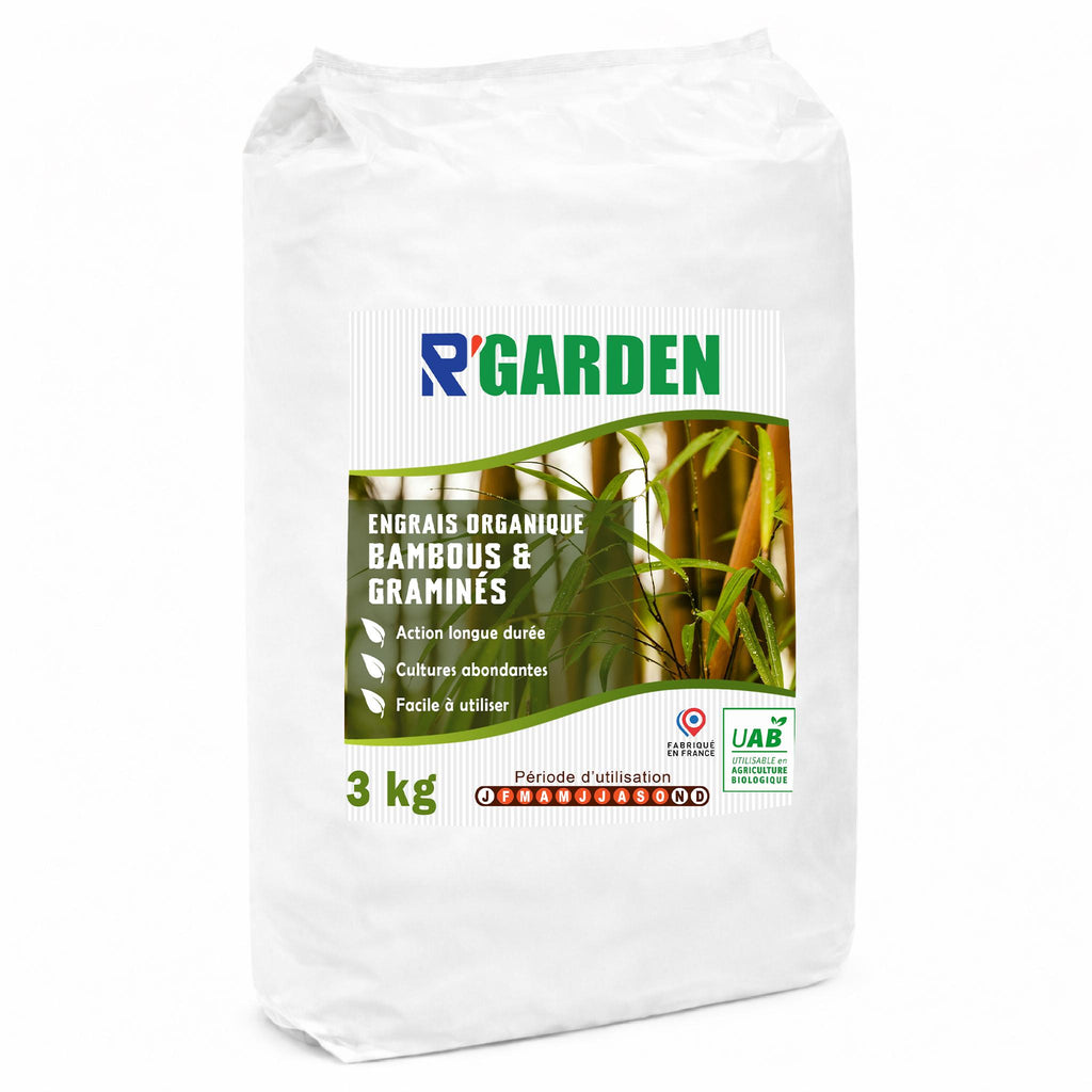 🌿 R’Garden Engrais Bambous & Graminées 🌾 | Fertilisant Spécial Bambou | Croissance Rapide & Feuillage Dense 💚 | Action Longue Durée ⏳ | Idéal Jardin, Haies, Plantes Ornementales | Utilisable en Agriculture Biologique 🌱
