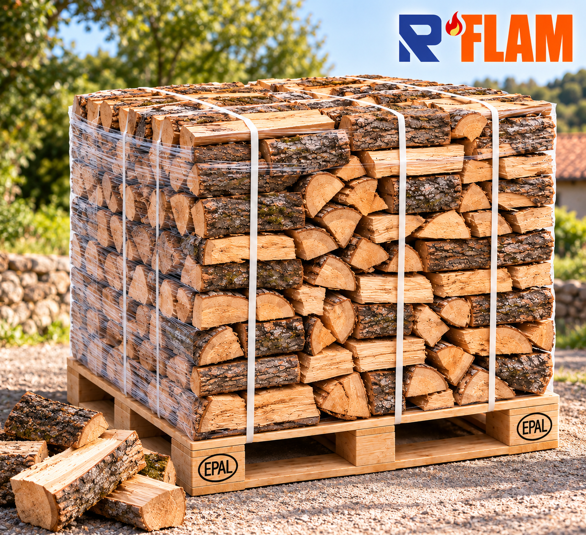 🔥 Bois de Chauffage Chêne Premium 🪵 – 1.5 Stères en Bûches de 25 cm