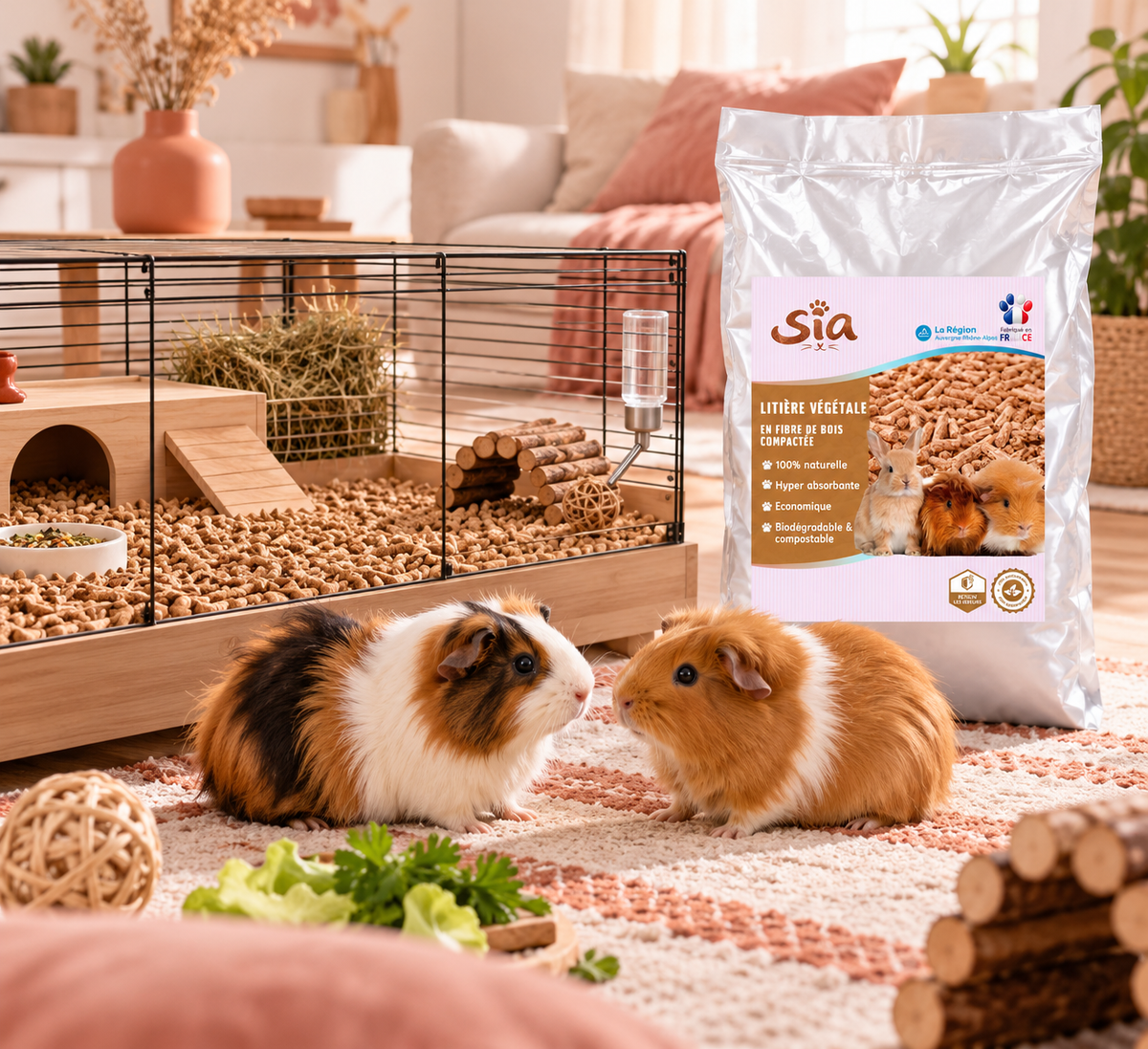 🐱🌿 SIA Litière végétale petit animal