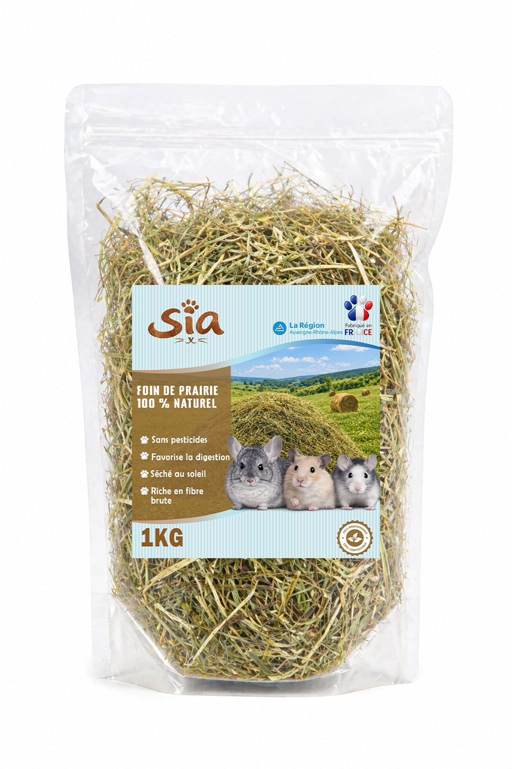 SIA 🌿 Foin de prairie Français Naturel – Fabriqué en Auvergne 🇫🇷🌋
