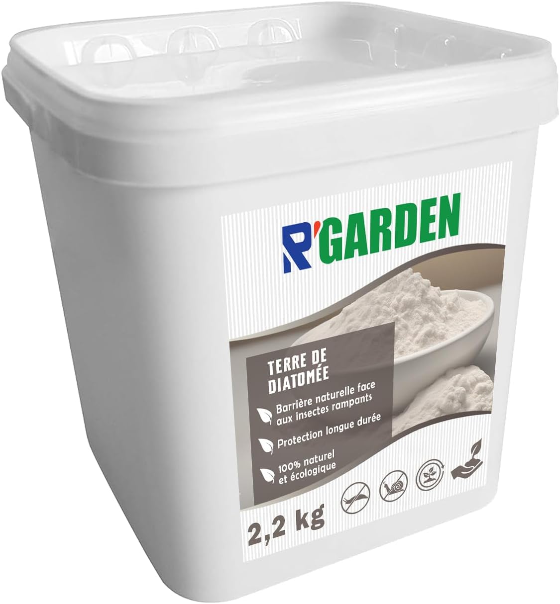 🌿 Terre de Diatomée 100% Naturelle R'Garden – Maison, Jardin, Poulailler 🏡🐔 | Poudre Multifonction 💪 | Seau Économique 🪣