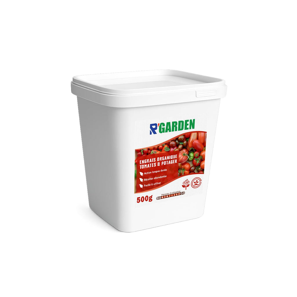🍅 R’GARDEN – Engrais Organique Tomates & Potager 🌿 | Engrais Naturel Longue Durée ⏳ | Récoltes Abondantes 🌱 | Utilisable en Agriculture Biologique ✅ | Fabriqué en France 🇫🇷