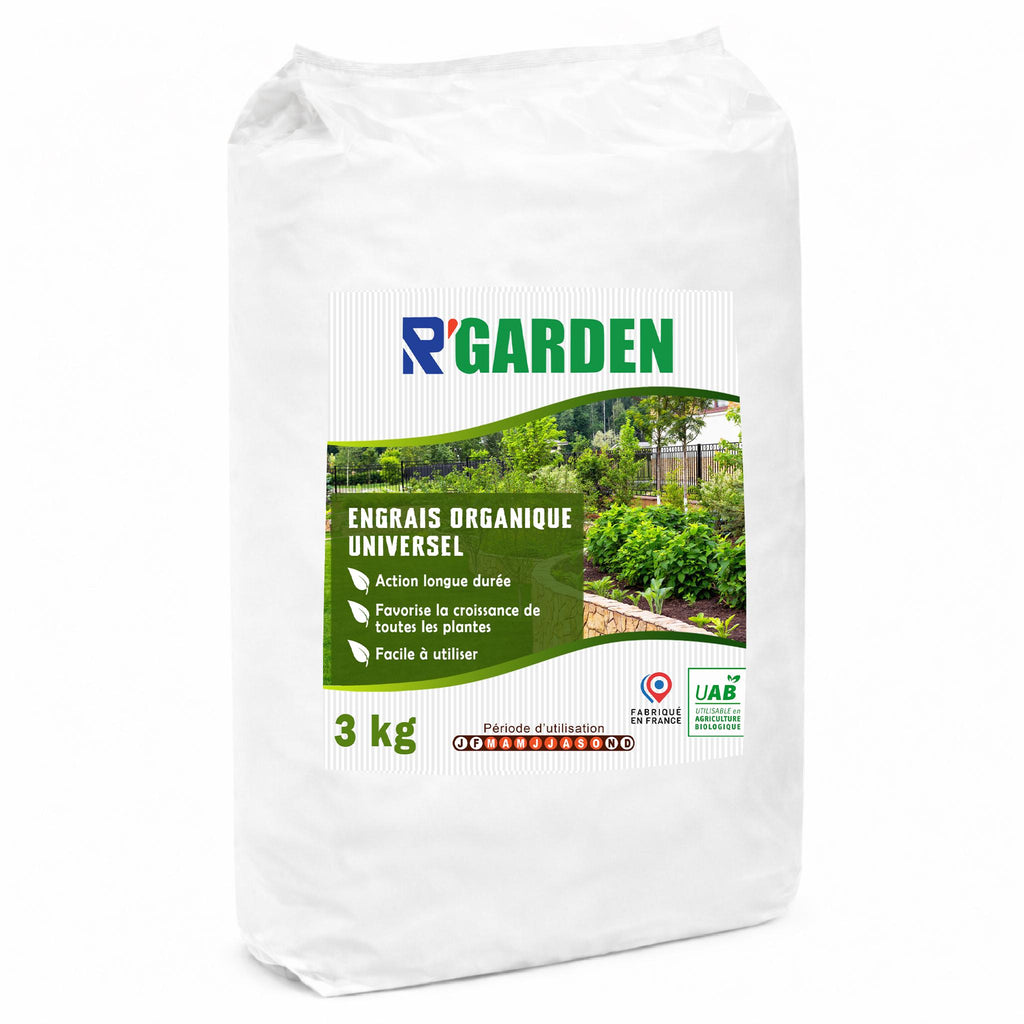 🌿 R’GARDEN – Engrais Organique Universel 🌱 | Croissance de Toutes les Plantes 🌸🌳 | Action Longue Durée ⏳ | Utilisable en Agriculture Biologique ✅ | Fabriqué en France 🇫🇷