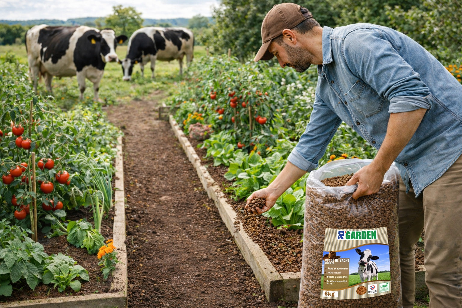 🐄✨ Granulés de Bouse de Vache – Fertilisant Écologique Made in France 🇫🇷