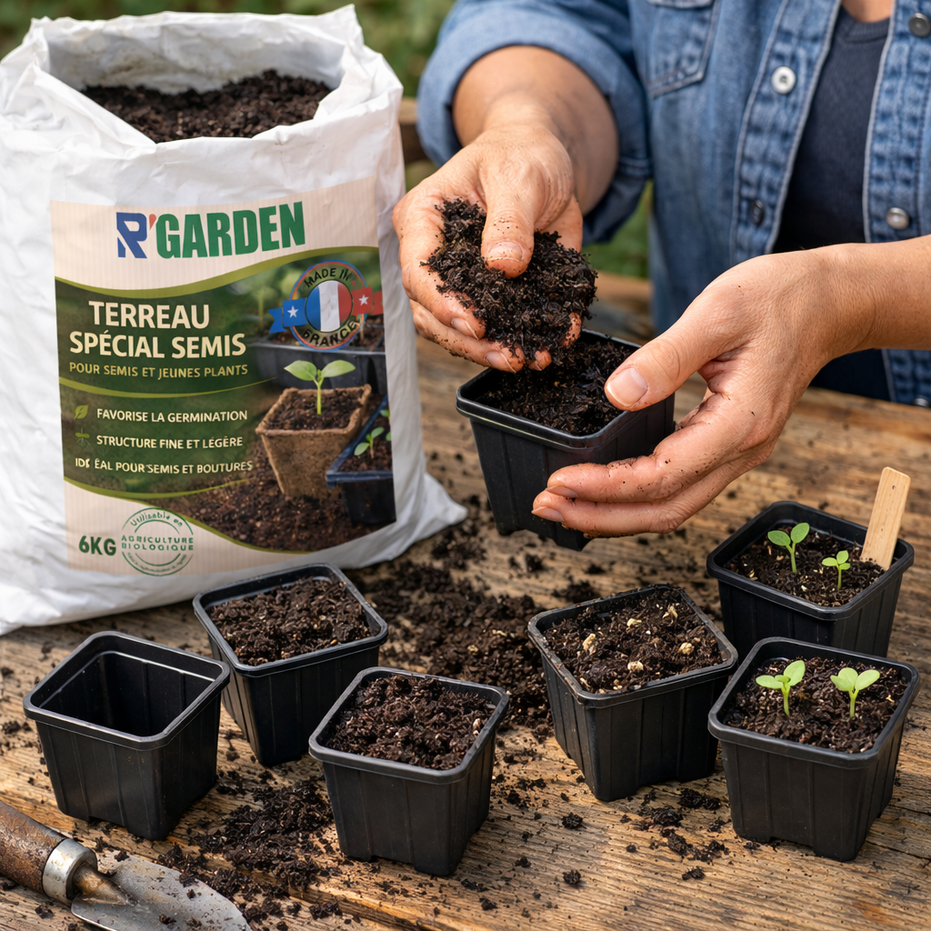 🌱 Terreau Spécial Semis R’Garden 🇫🇷 | Germination Rapide & Croissance Optimale - Fabrication Française