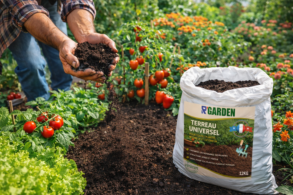 🌿 Terreau Universel Premium 🇫🇷 | Biodégradable | Parfait pour l’Agriculture Bio 🌱  Fabriqué en France