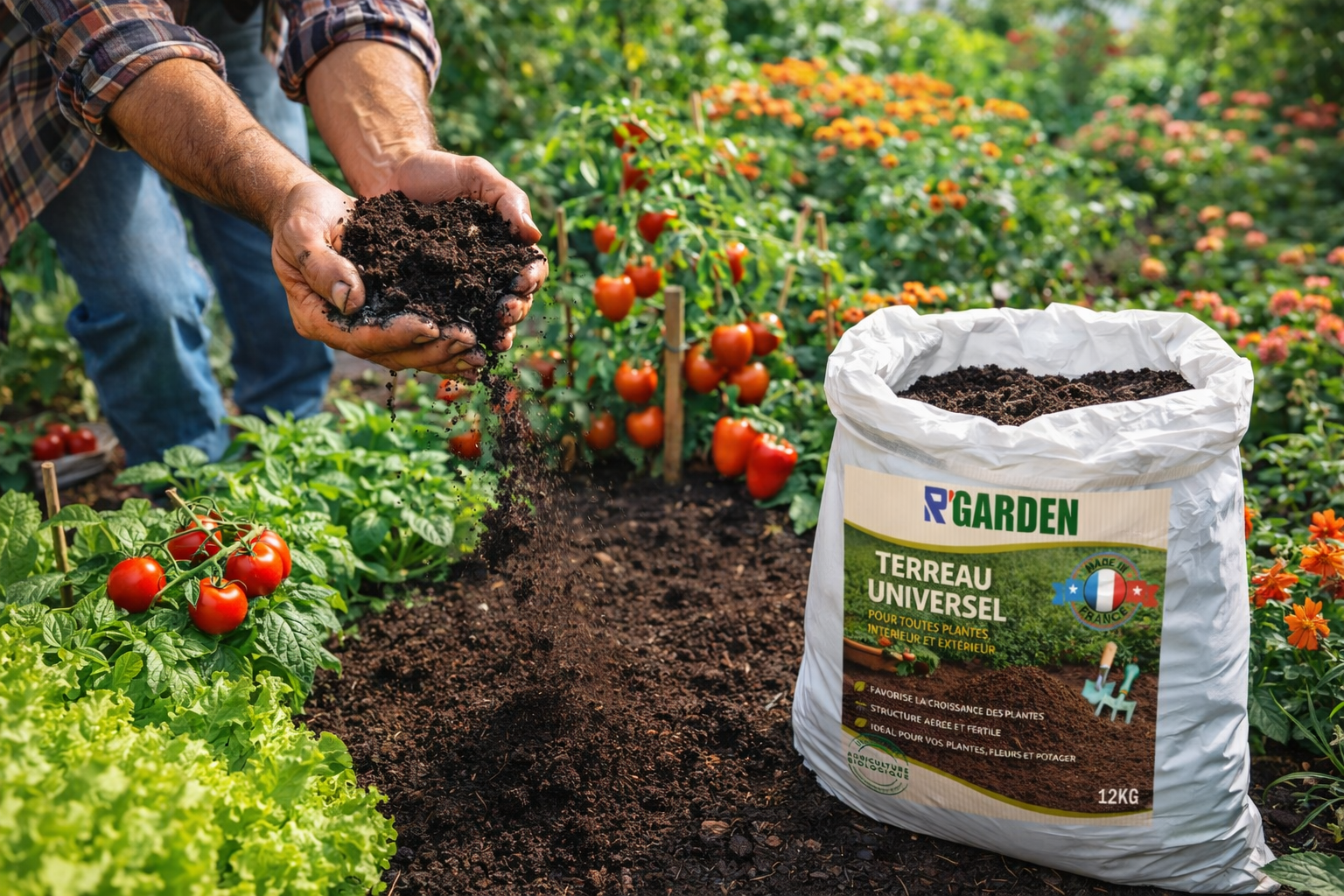 🌿 Terreau Universel Premium 🇫🇷 | Biodégradable | Parfait pour l’Agriculture Bio 🌱  Fabriqué en France
