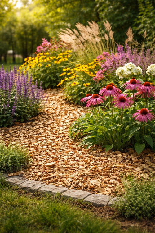 R’Garden Plaquettes de Bois 🌿 | Paillage Naturel 🌱 | Copeaux 100% Naturels 🍃 | Réduit les Mauvaises Herbes 🚫🌾 | Conserve l’Humidité 💧 | Protège les Racines 🌳 | Idéal Jardin 🏡, Potager 🥕, Massifs 🌸 et Arbustes 🌲