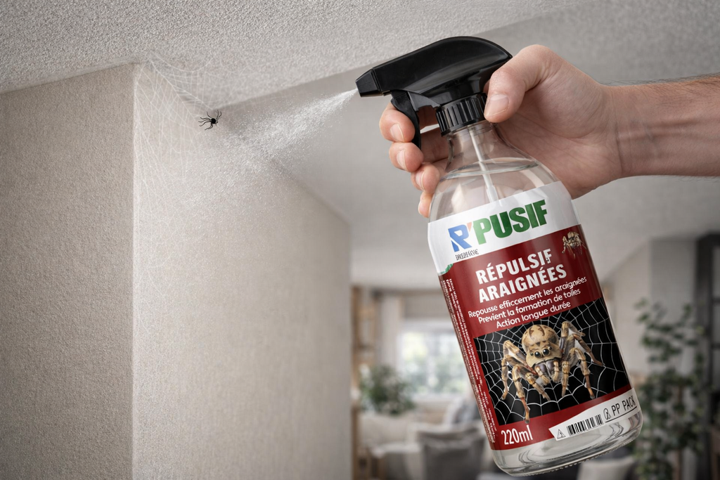 🕷️ Répulsif Araignées Longue Durée 🚫 | Intérieur & Extérieur 🏡 | Sans Danger pour Animaux 🐶🐱