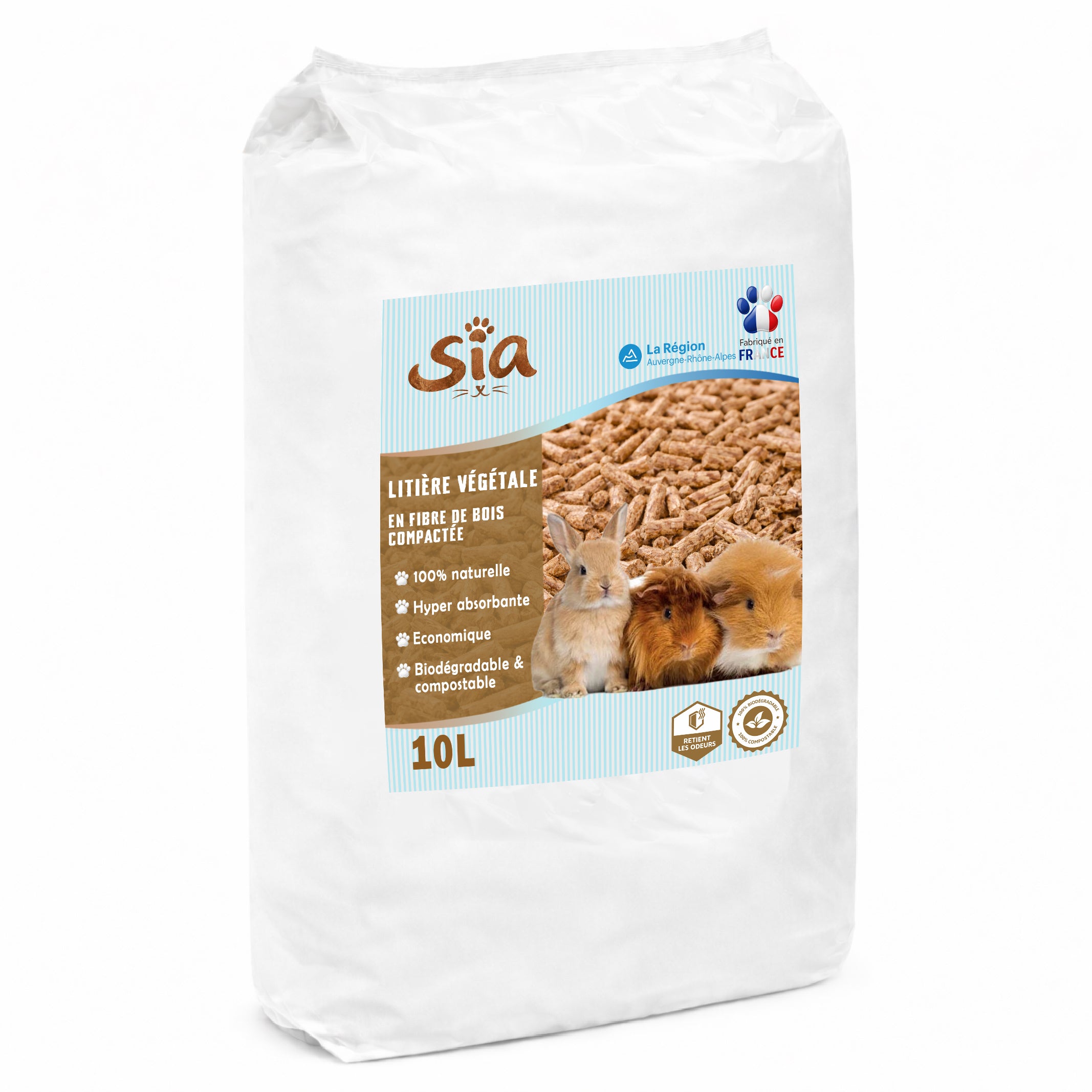 SIA Litière 🐱🌿 – Litière Végétale en Granulés de Bois 🪵 | Écologique ♻️ | Fabriquée en Auvergne 🌋