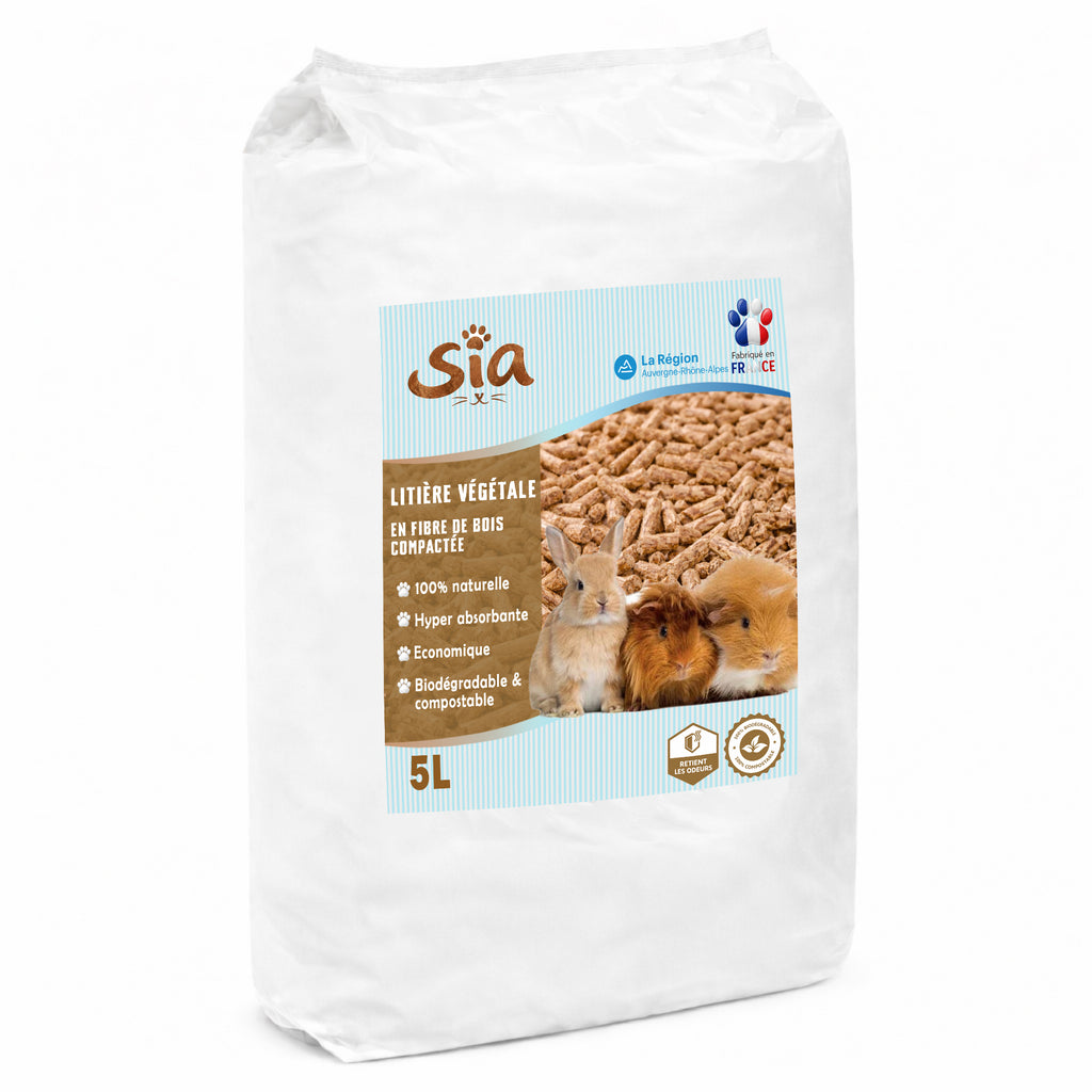 SIA Litière 🐱🌿 – Litière Végétale en Granulés de Bois 🪵 | Écologique ♻️ | Fabriquée en Auvergne 🌋