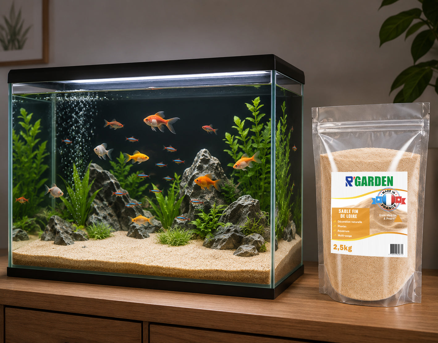 🐠🌿 Sable Fin de Loire Naturel – Aquarium, Bac à sable, Jardin Zen, Plantations & Décoration