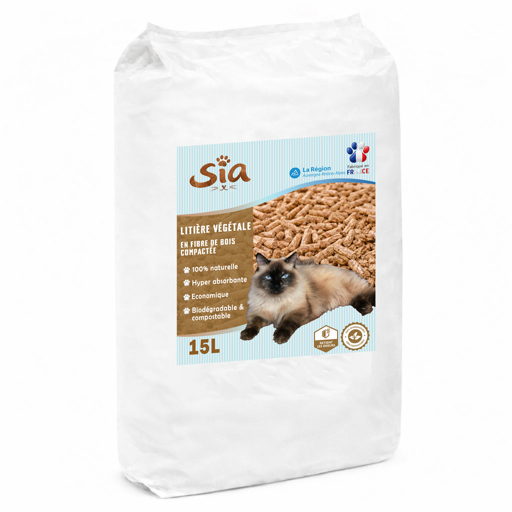 SIA Litière 🐱🌿 – Litière Végétale en Granulés de Bois 🪵 | Écologique ♻️ | Fabriquée en Auvergne 🌋