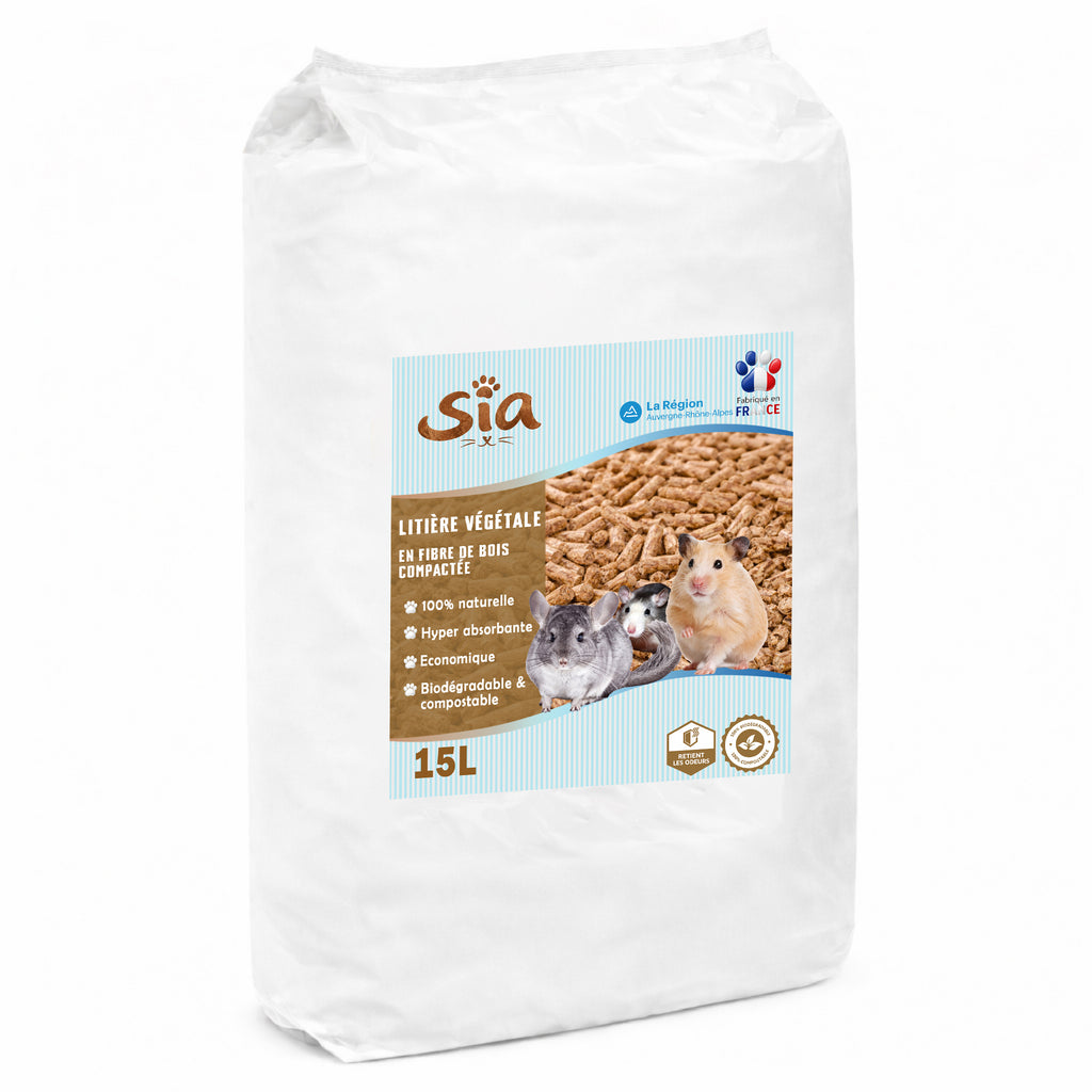 SIA Litière 🐱🌿 – Litière Végétale en Granulés de Bois 🪵 | Écologique ♻️ | Fabriquée en Auvergne 🌋