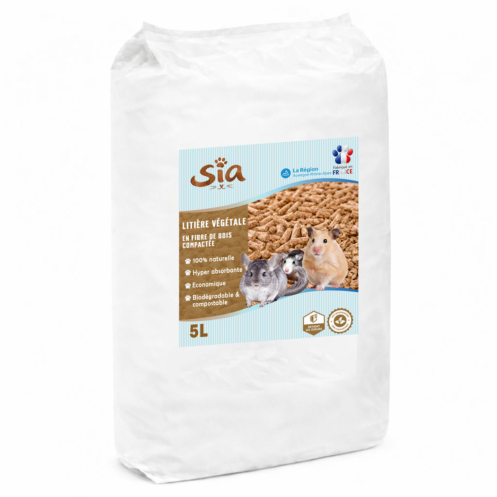 SIA Litière 🐱🌿 – Litière Végétale en Granulés de Bois 🪵 | Écologique ♻️ | Fabriquée en Auvergne 🌋