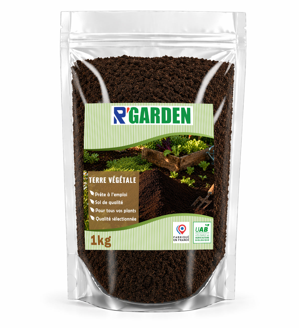 🌿 Terre Végétale Naturelle – Terre de Jardin pour Potager, Pelouse, Plantation, Massifs et Aménagement Paysager – Fabriquée en France