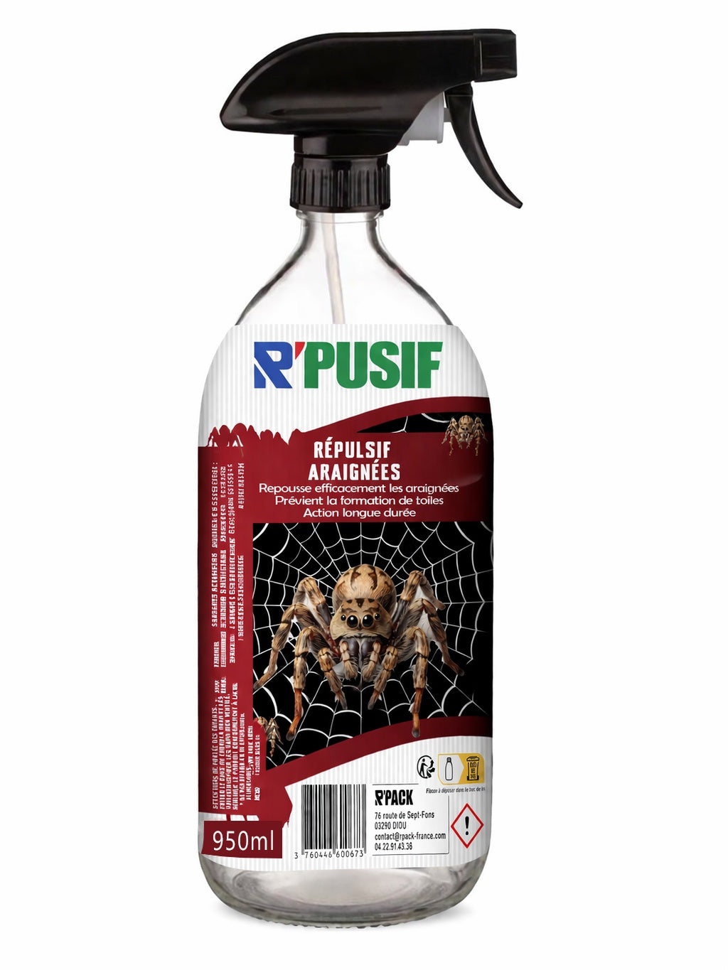 🕷️ Répulsif Araignées Longue Durée 🚫 | Intérieur & Extérieur 🏡 | Sans Danger pour Animaux 🐶🐱